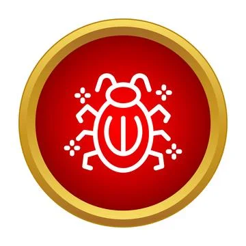 Computer bug virus malware threat icon symbol Illustrazione stock