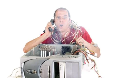 Computer burning 스톡 사진