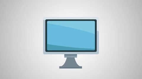 Computer with businessman and statistics avatar animation Stock Footage 87623640