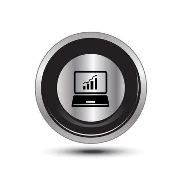 Computer button aluminum Stock Illustration