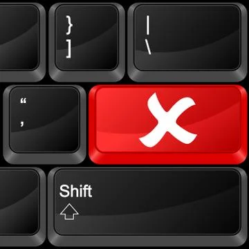 Computer button cancel symbol Stock Illustration