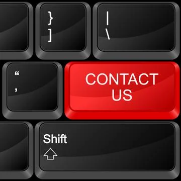 Computer button contact 스톡 일러스트