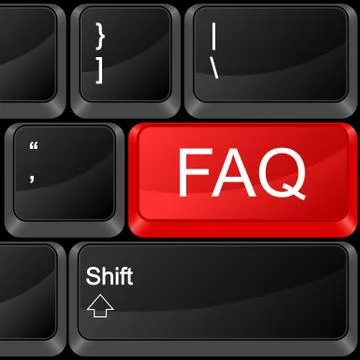 Computer button faq 스톡 일러스트