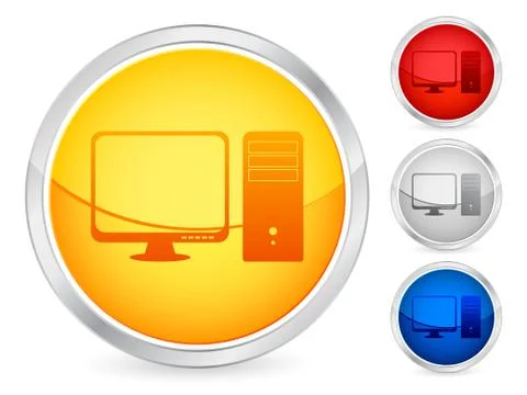 Computer button 스톡 일러스트