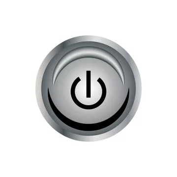 Computer on off button Stock Illustration