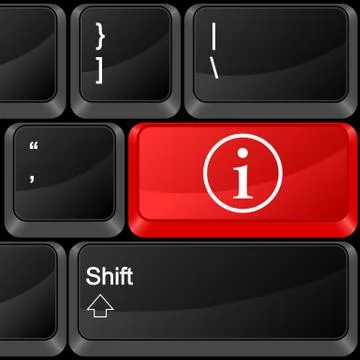 Computer button information 스톡 일러스트