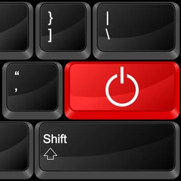 Computer button power Illustrazione stock