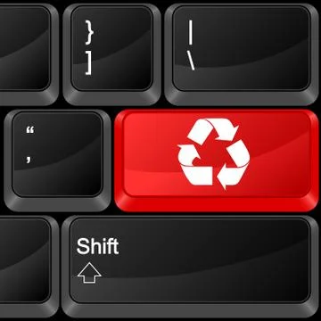 Computer button recycle Stock Illustration