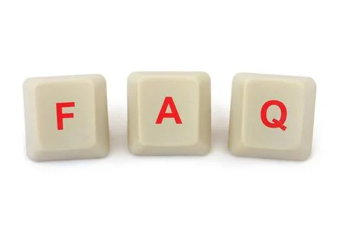 Computer buttons FAQ Computer buttons FAQ isolated on white background Cop... Stock-Fotos
