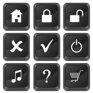 Computer buttons symbol 库存插图
