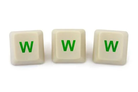 Computer buttons WWW Computer buttons WWW isolated on white background Cop... Stock-Fotos