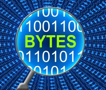  Computer Bytes Representing Web Net And Data Stock Illustration