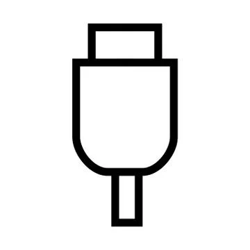 Computer Cable Connection Icon Stock Illustration