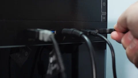 Computer Cable Stock Footage 98522781