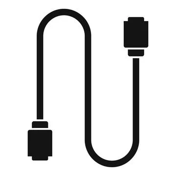 Computer cable icon, simple style Stockillustratie