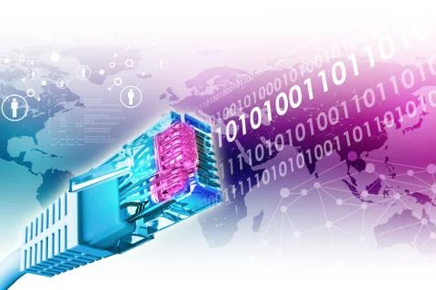 Computer cable Stock Illustration