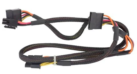 Computer Cable on white background Stock Photos