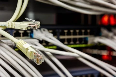 Computer cables built plug Stock Photos