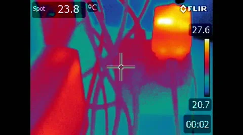 Computer cables - Flir Thermal Video Stock Footage 61376793