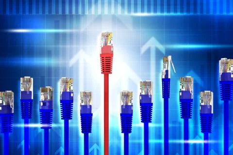 Computer cables Stock Illustration