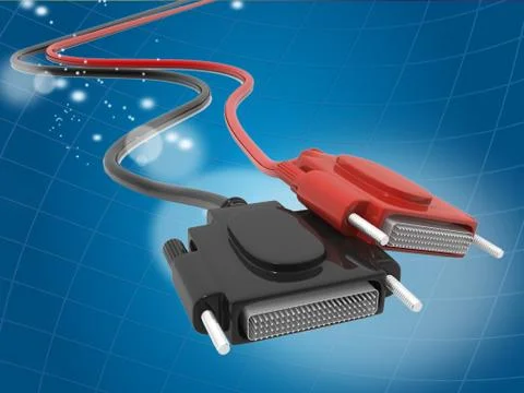 Computer cables Stock Illustration