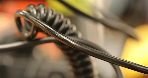 Computer cables at office Stock Footage 283380717