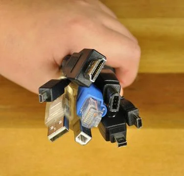 Computer cables Stock Photos