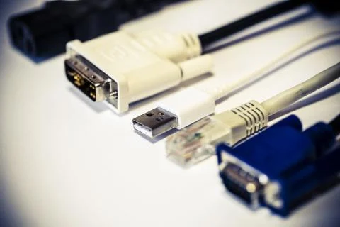 Computer cables Stock Photos