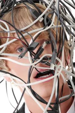 Computer cables Stock Photos