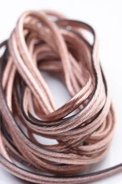 Computer cables on white background Stock Photos