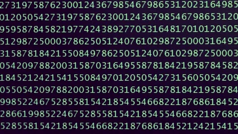 Computer calculation number sequence scrolling on consol screen Video stock 168043848
