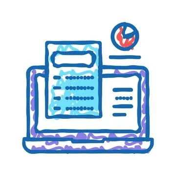 Computer calculator color icon vector color illustration Illustrazione stock