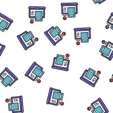Computer calculator color icon vector color illustration Stock Illustration