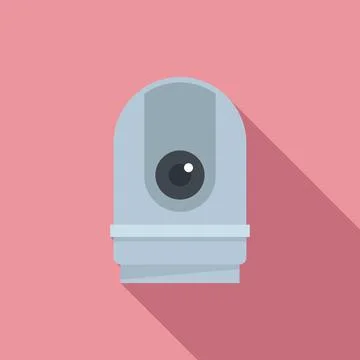 Computer camera icon flat . Video camcorder Stock Illustration
