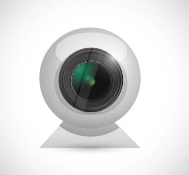 Computer camera illustration design Illustrazione stock