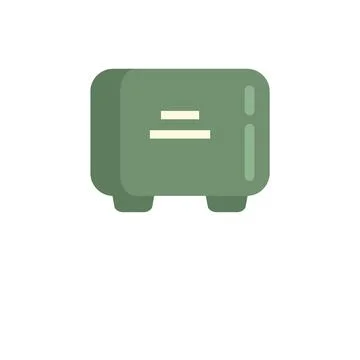 Computer capacitor icon flat vector. Component resistor Stock Illustration