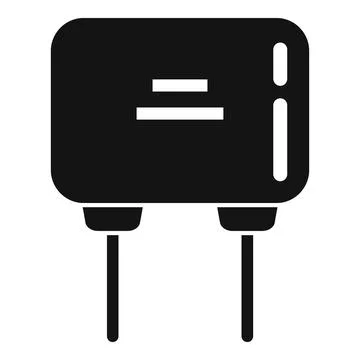 Computer capacitor icon simple vector. Component resistor Illustrazione stock