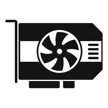 Computer card icon simple vector. Pc gpu イラスト素材