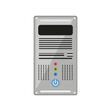 Computer case equipment Illustrazione stock