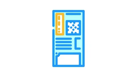 Computer case gaming pc color icon animation Stock Footage 327269850