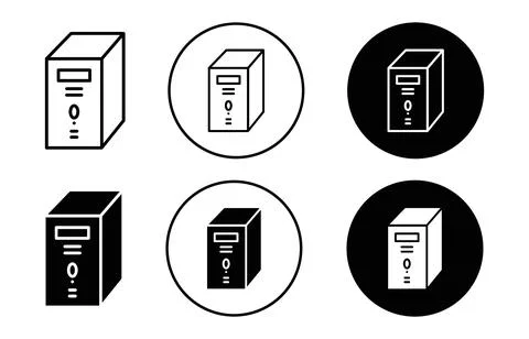 Computer Case Icon Stock Illustration
