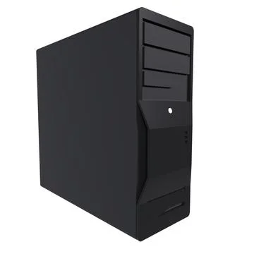 Computer case isolated on white background Stock Illustration