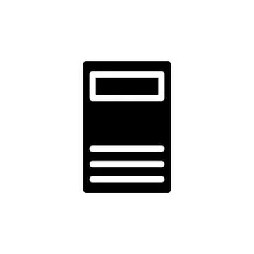 Computer case vector icon personal computer desktop tower. technology server. Stock Illustration