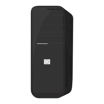 Computer case vector icon on a white background. Computer server illustration 스톡 일러스트