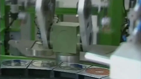 COMPUTER. CD production. .1980s Vintage USSR (2) Stock Footage 235850293
