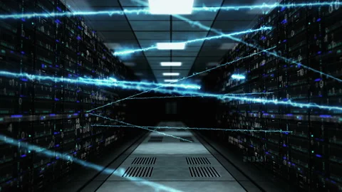 Computer center server artificial intelligence Stock Footage 112859849