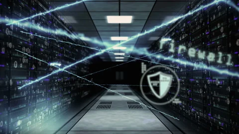 Computer center server cyber security Stock Footage 112917987