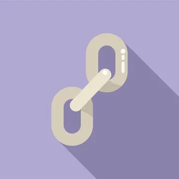 Computer chain icon flat vector. System business Illustrazione stock