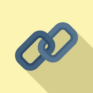 Computer chain icon flat vector. Frame interface Illustrazione stock