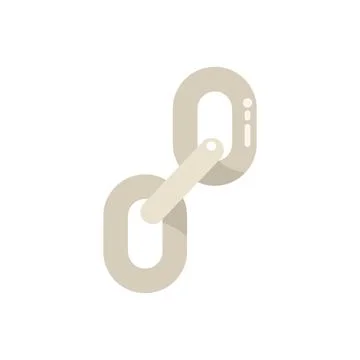 Computer chain icon flat vector. System business Illustrazione stock
